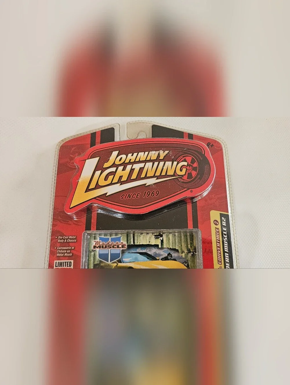 Johnny Lightning Yellow Modern Muscle Die-Cast Sports Car